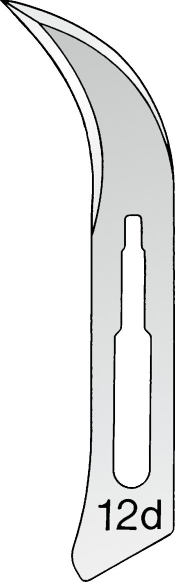 Scalpels, knives, dermatome , Scalpel blade, no. 12D, non sterile / sterile
