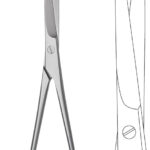 Scissors , Vascular scissors, with probe, straight