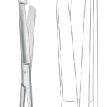 Scissors , Intestinal scissors, with Hook