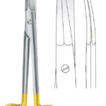 Scissors , TC face lift scissors, curved, serrated