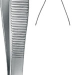 Forceps , forceps, acc. to Mini-Adson, 1 x 2 teeth, curved