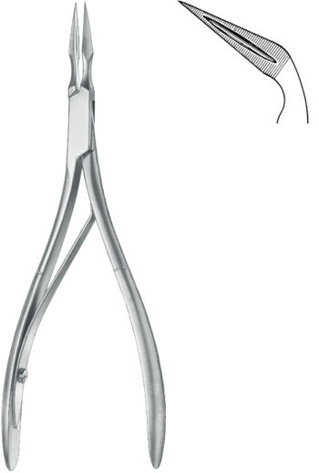 Forceps , Splinter forceps, acc. to Ralk, curved