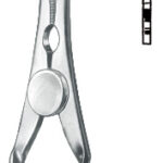 Artery forceps , Ti bulldog clamp, for veins, curved