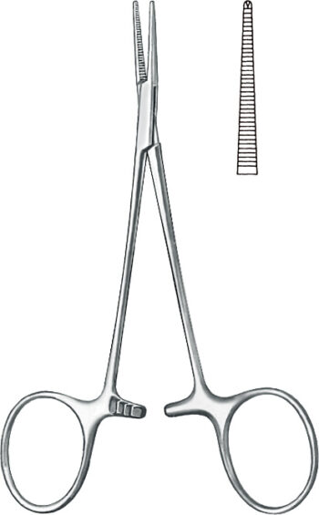 Artery forceps , Micro hemostatic forceps, acc. to Mosquito, 1 x 2 teeth, straight