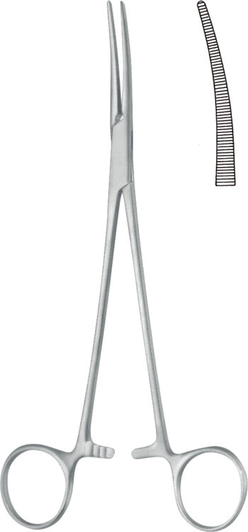 Artery forceps , Hemostatic forceps, acc. to Dunhill, curved