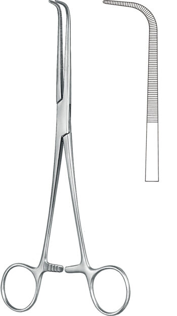 Artery forceps , Dissecting forceps, acc. to Wickstroem, angled