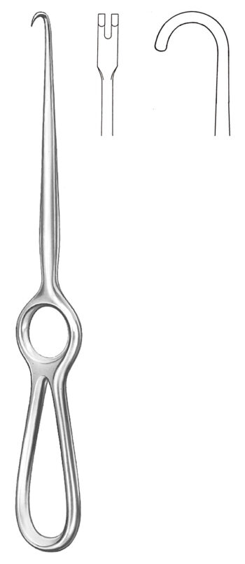 Retractors, wound Spreaders , Retractor, acc. to KoCher, blunt, 2 prongs