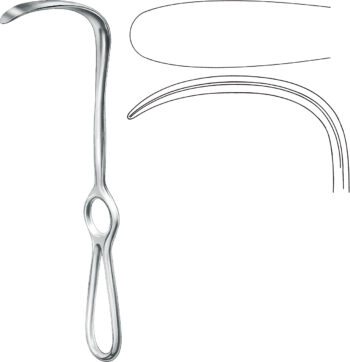 Retractors, wound Spreaders , Retractor, acc. to Langenbeck