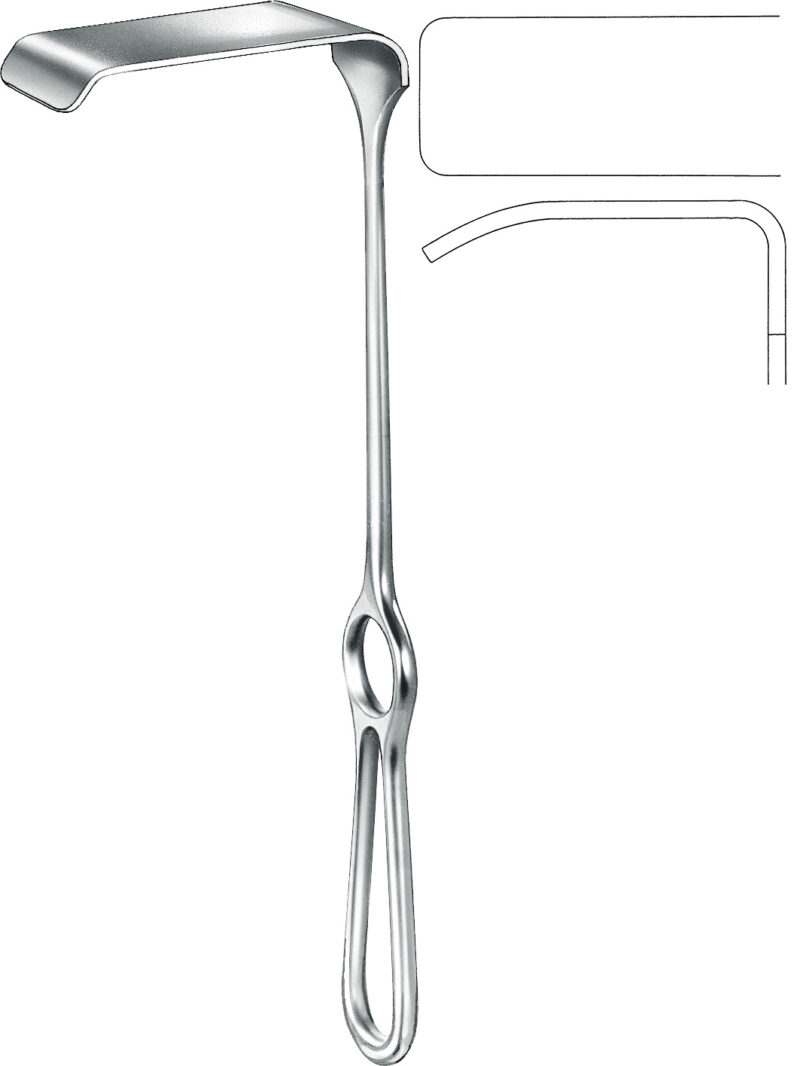 Retractors, wound Spreaders , Retractor, acc. to Langenbeck, 43 x 13 mm