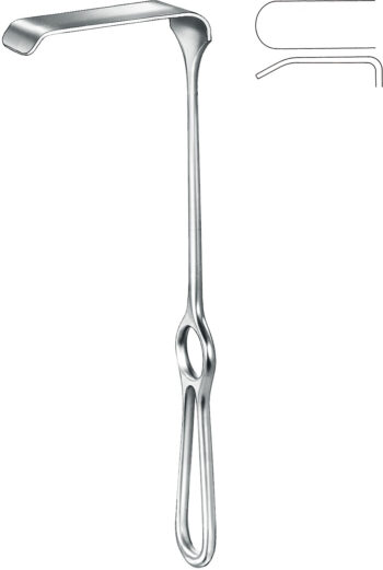 Retractors, wound Spreaders , Retractor, acc. to KoCher-Langenbeck