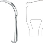 Retractors, wound Spreaders , Retractor, acc. to Polloson, fenestrated