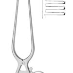 Retractors, wound Spreaders , Spreader, acc. to Adson, semi-sharp, 5 x 6 teeth