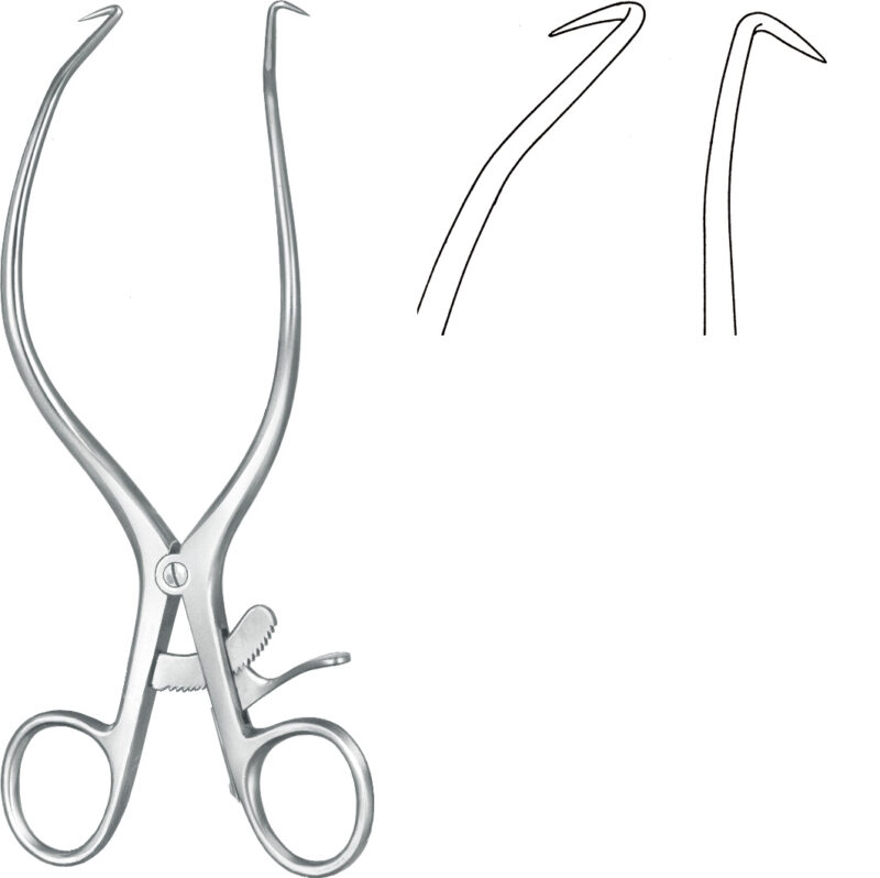 Retractors, wound Spreaders , Woundspreader, acc. to Gelpi, 1 x 1 teeth