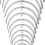 Suture , Surgical needle, G, 1/2 circle no.1 to 16
