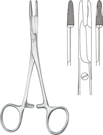 Suture , Needleholder, acc. to Olsen-acc. to Hegarr, straight