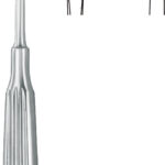 Otology , Ear forceps, acc. to Gruenewald, bayonet-shape, 14.5 cm