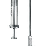 Gynecology , Salpingograph, acc. to Schultze, 29.5 cm, without manometer