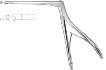 Rhinology , Sphenoidal punCh, acc. to Hajek, cutting downward