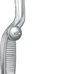 Rhinology , Skin grasping forceps, acc. to Cottle, bayonet-shape