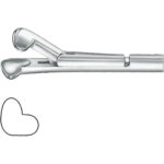 Tonsillectomy, laryngo-bronchoscopy , Tip for laryngeal forceps, acc. to Scheinmann, curved sideways