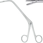 Tonsillectomy, laryngo-bronchoscopy , Laryngeal polypus forceps, acc. to Jurasz, up