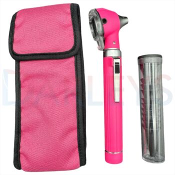 Mini Otoscope Fiber Optic Pink